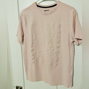 DKNY Men's Light Pink Short Sleeve Tee